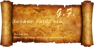 Goldner Felícia névjegykártya